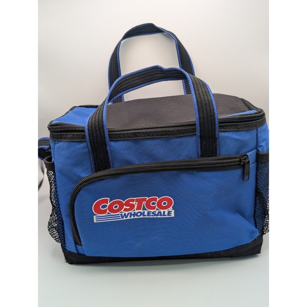 Costco Wholesale Insulated Cooler Bag Blue Black Soft Lunch Tote Picnic Reusable